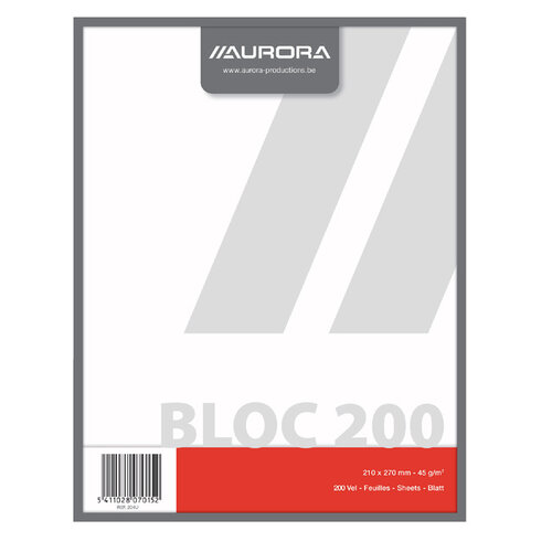 Aurora Bloc brouillon Aurora 210x270mm uni 200 feuilles