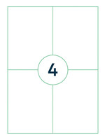 Qbasic Etiket Qbasic A4 1.000 vel 105x148mm 4000 labels
