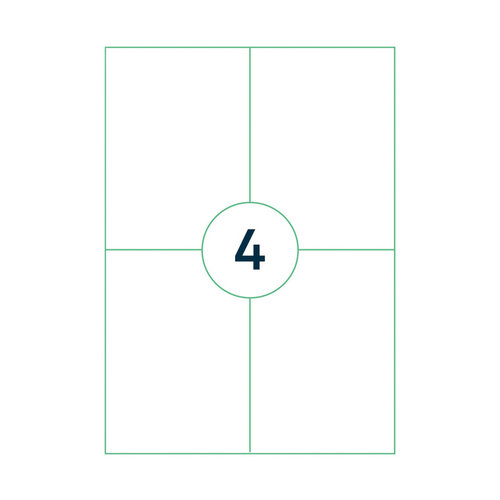 Qbasic Etiquette Qbasic A4 1000 feuilles 105x148mm 4000 étiquettes