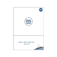 Etiquette DHL IEZZY A4 1000 feuilles 210x162mm 1000 étiquettes