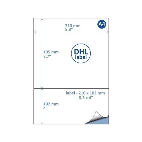 IEZZY Etiquette DHL IEZZY A4 1000 feuilles 210x162mm 1000 étiquettes