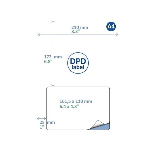 IEZZY Retourlabel DPD IEZZY A4 1.000 vel 161,5x100mm 1000 labels