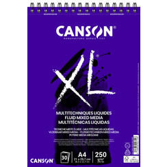 Bloc à dessin Canson XL Multitechniques liquides A4 30 feuilles 250g