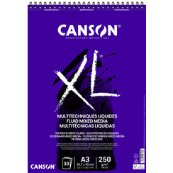 Bloc à dessin Canson XL Multitechniques liquides A3 30 feuilles 250g