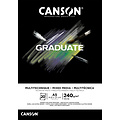 Canson Tekenblok Canson Graduate Mixed Media black paper A5 20vel 240gr