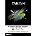 Canson Bloc à dessin Canson Graduate Mixed Media Black paper A3 20 feuilles 240g