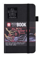 Sakura Carnet de croquis Sakura 9x14cm 140g papier noir
