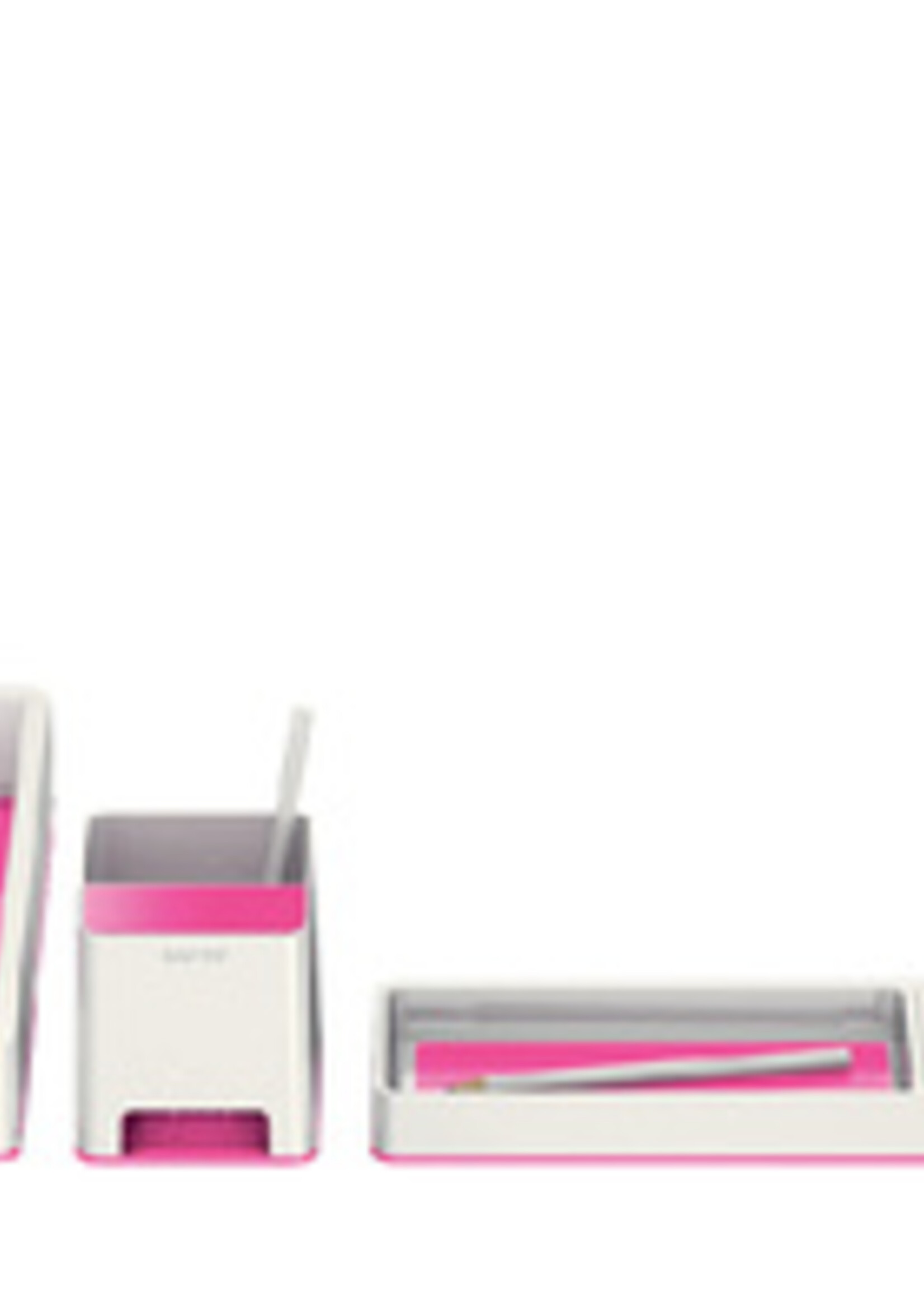 Leitz Corbeille à courrier Leitz WOW Dual blanc/rose