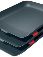 Leitz Corbeille à courrier Leitz Cosy lot 3 pièces gris