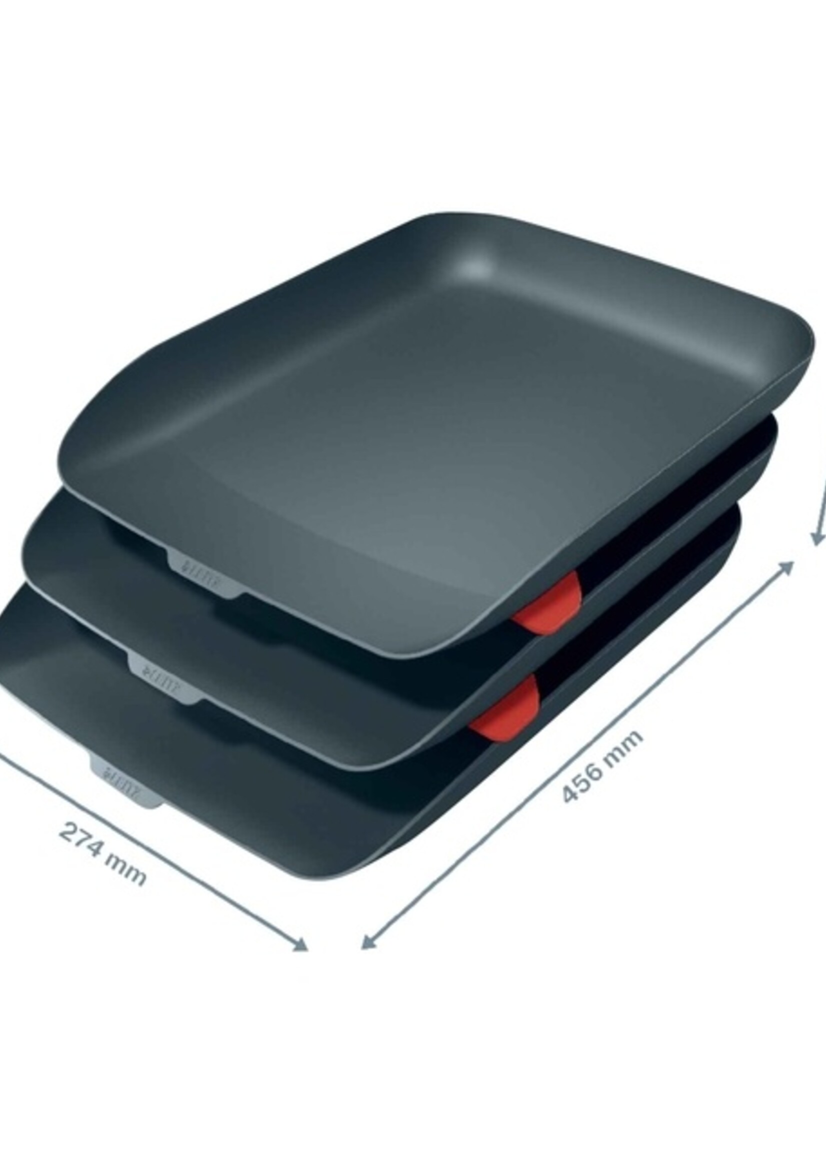 Leitz Corbeille à courrier Leitz Cosy lot 3 pièces gris