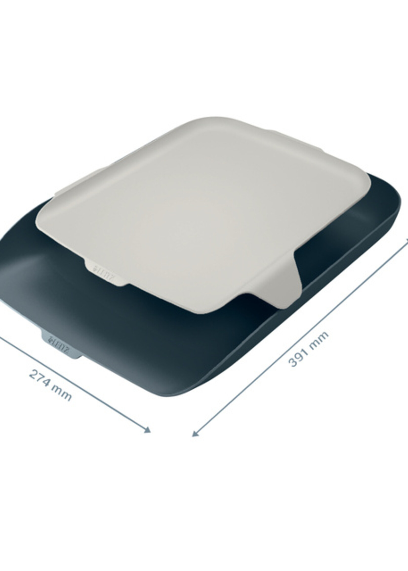 Leitz Corbeille à courrier Leitz Cosy avec organiseur de bureau gris