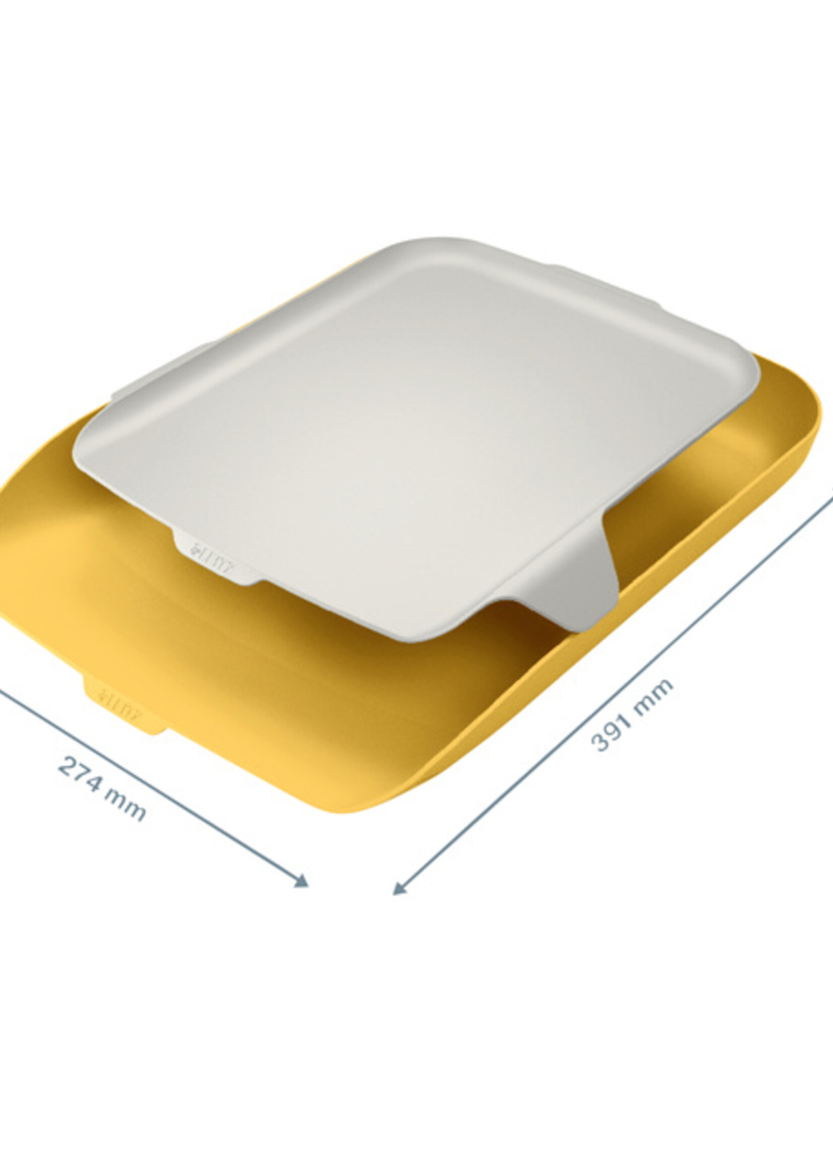 Leitz Corbeille à courrier Leitz Cosy avec organiseur de bureau jaune