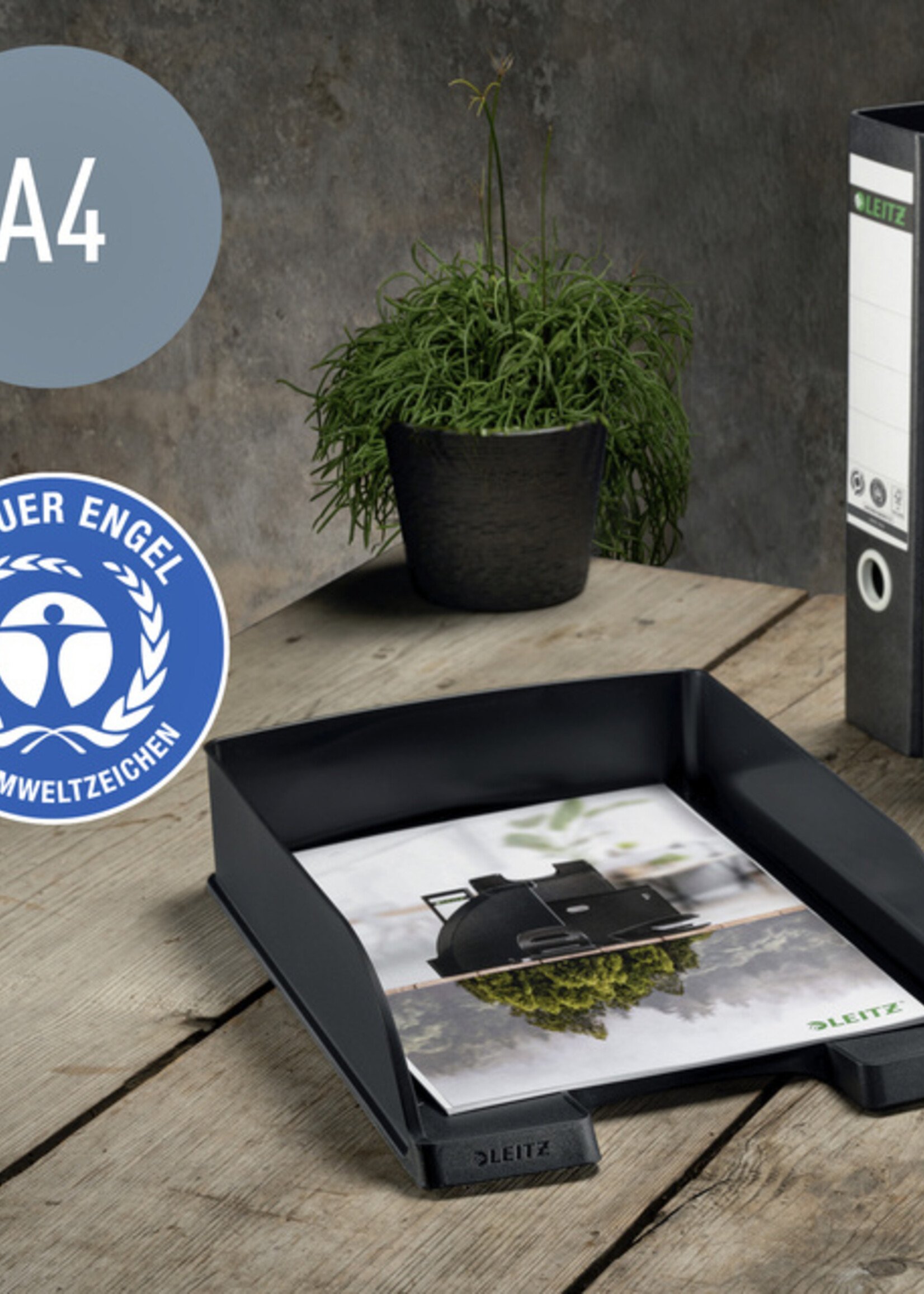 Leitz Corbeille à courrier Leitz Recycle A4 noir