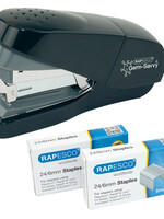 Rapesco Nietmachine Rapesco antibacterieel flat clinch 35vel 24/6mm zwart