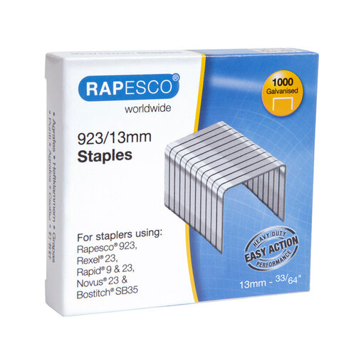 Rapesco Rapesco 923/13mm (23 Type) Verzinkt Nieten (doos 1000)