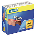 Rapid Nieten Rapid 24/6 verkoperd red stripe 2000 stuks