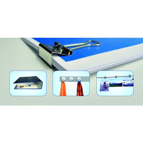 MAUL Papierklem MAUL 215 foldback 19mm capaciteit 7mm assorti