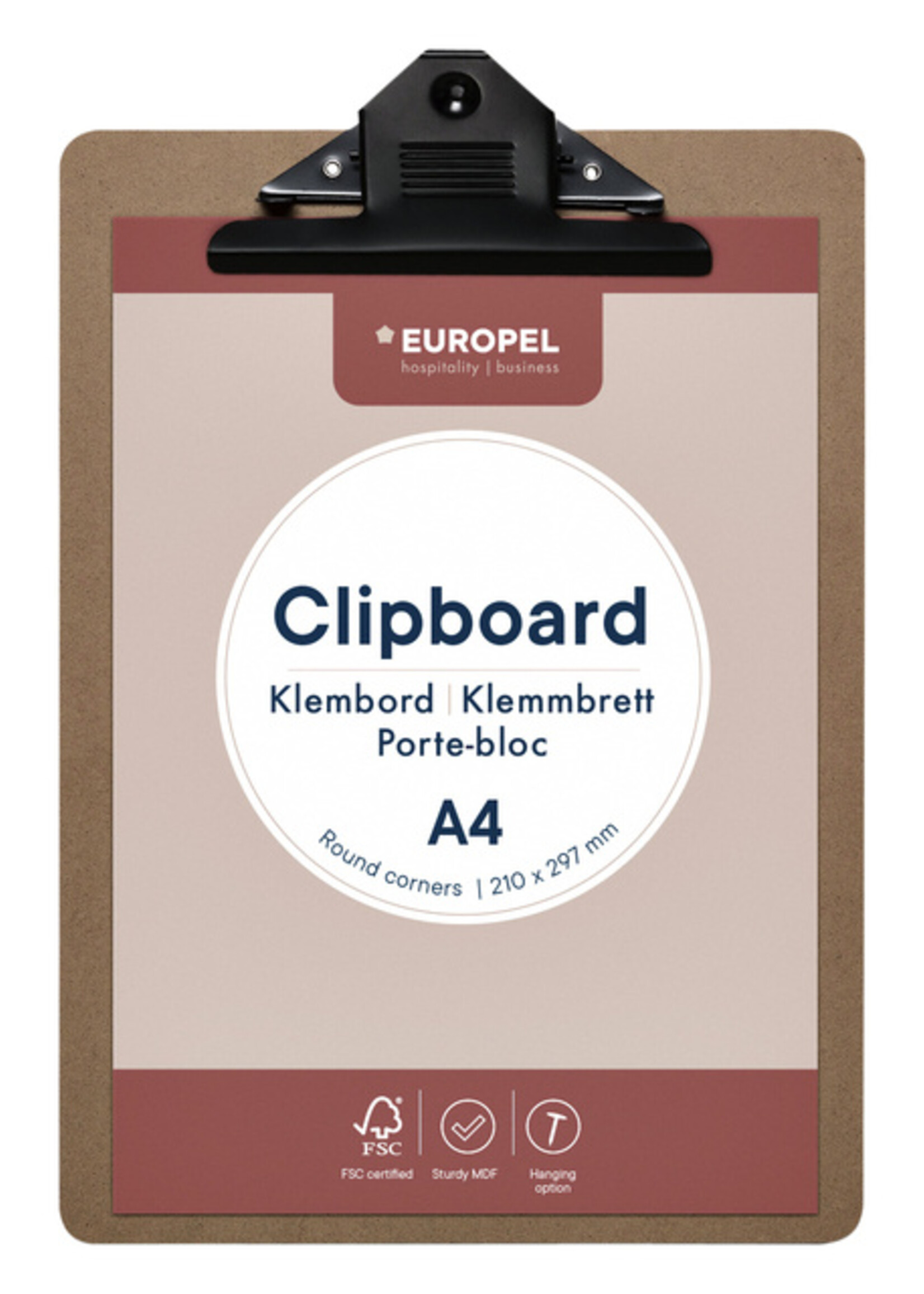 Europel Klembord Europel A4 staand hout