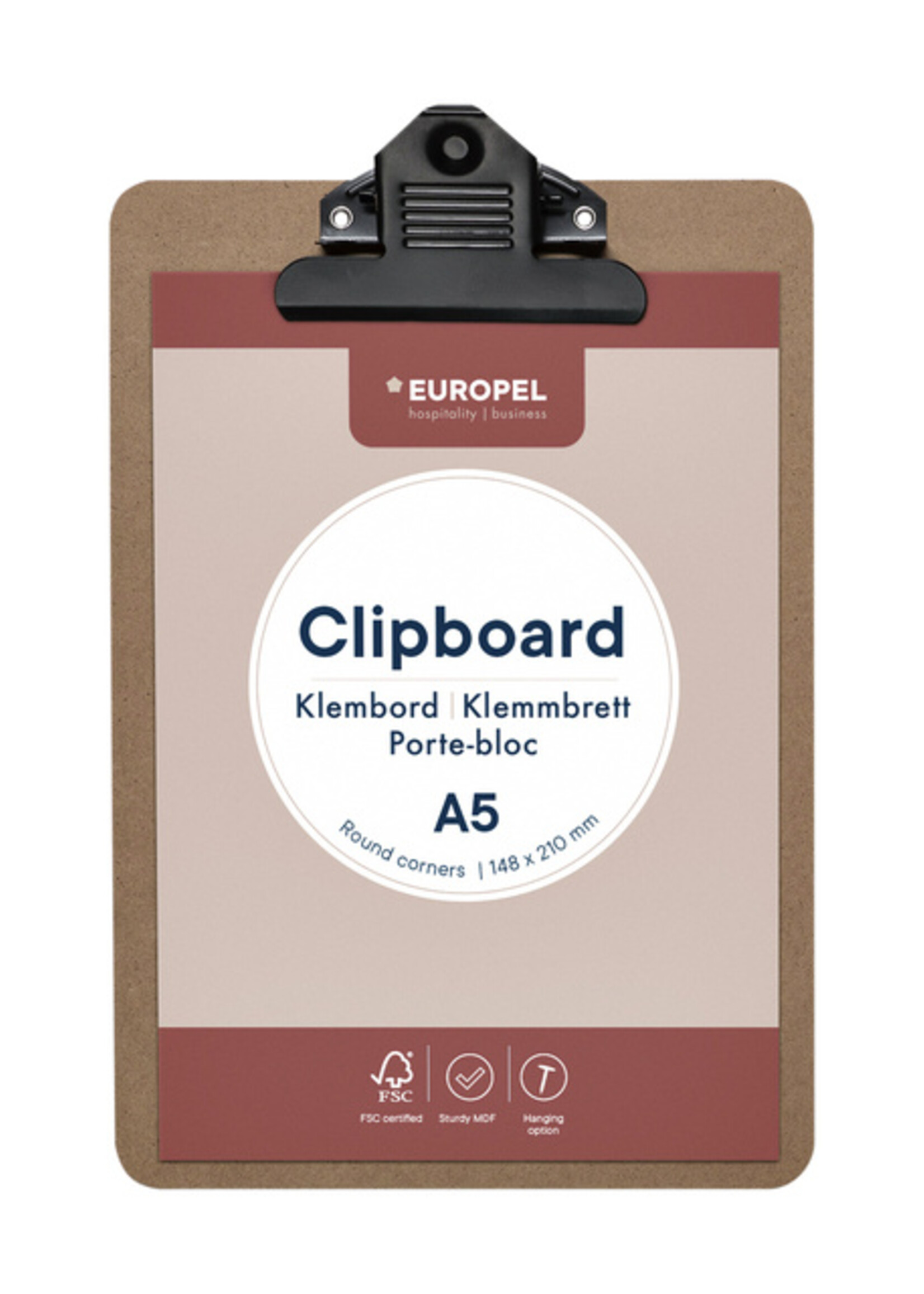 Europel Klembord Europel A5 staand hout
