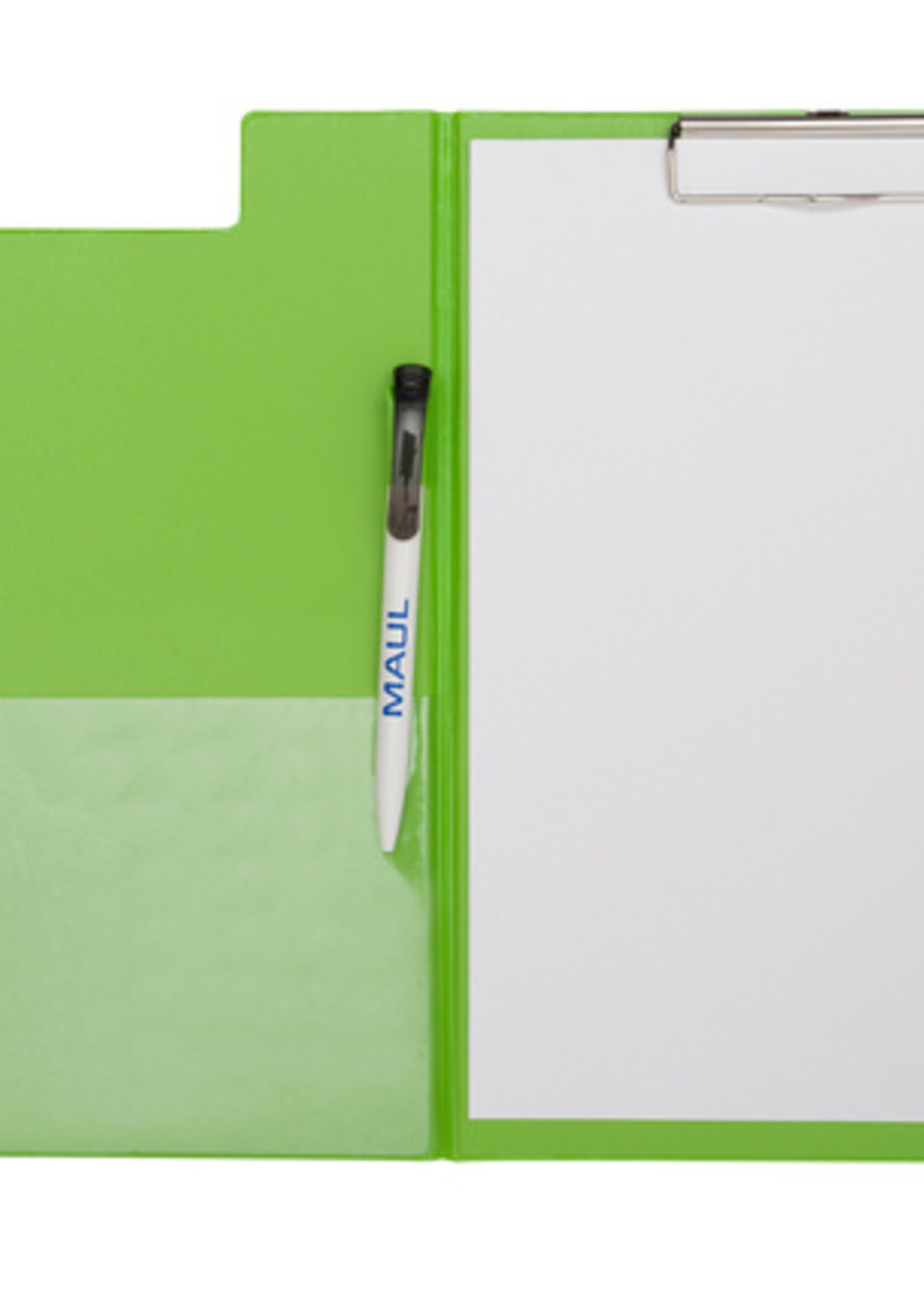 MAUL Porte-bloc à rabat Maul A4 portrait avec boule-stylo néon vert