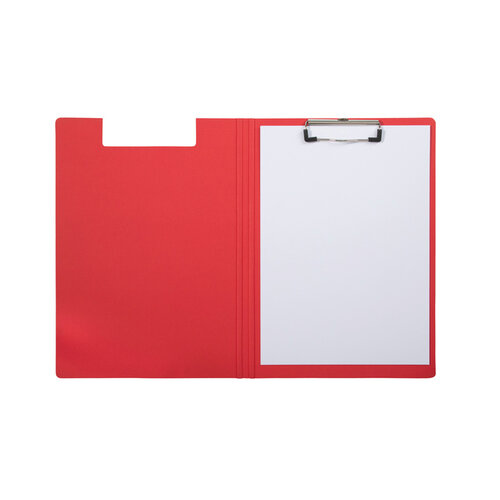 MAUL Porte-bloc à rabat MAULbalance A4 portrait carton renforcé dos 8mm rouge