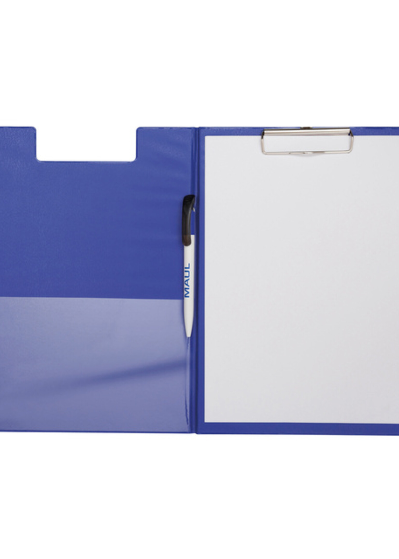 MAUL Porte-bloc à rabat MAULpoly A4 portrait film PP bleu