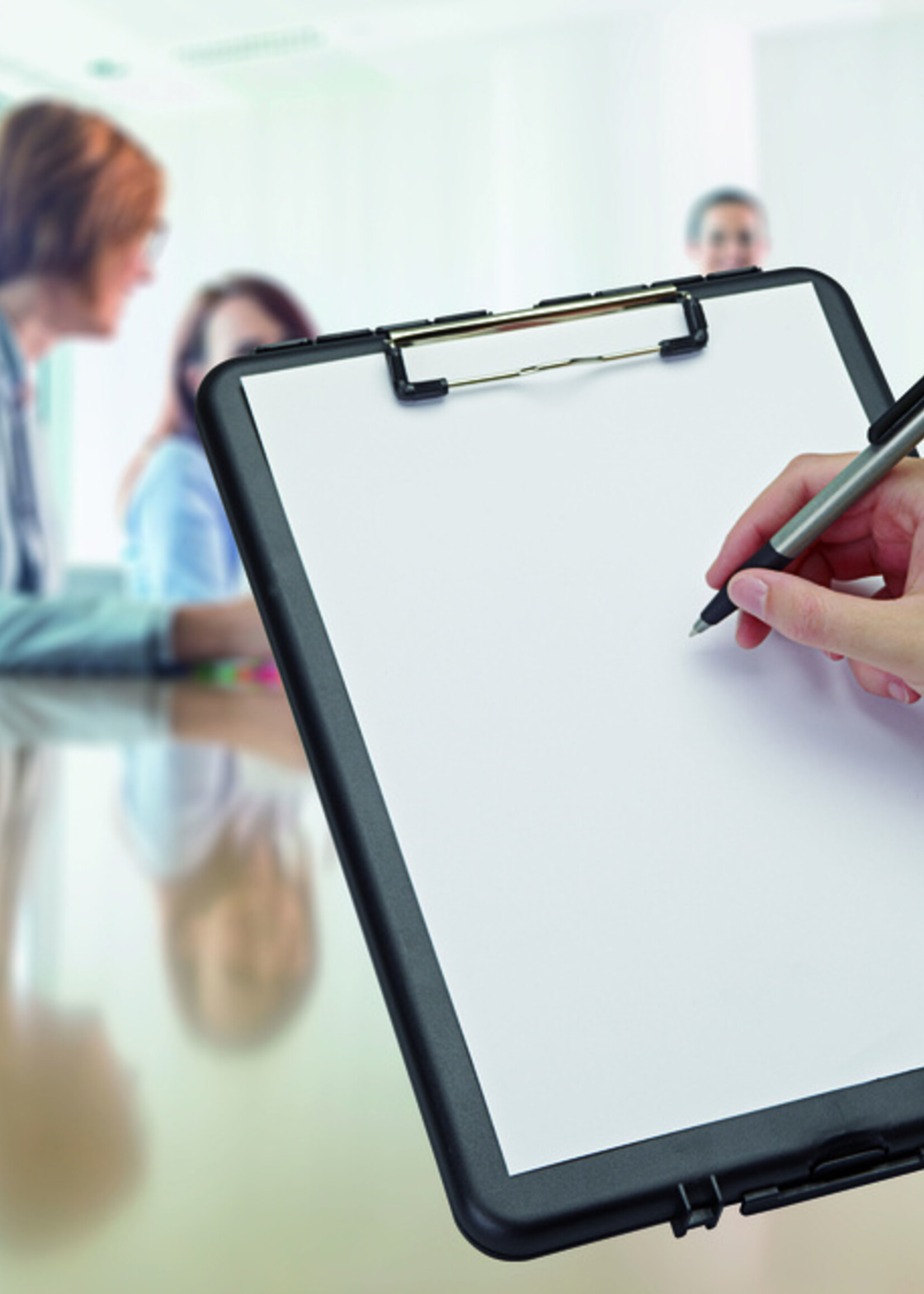 MAUL Porte-bloc avec compartiment MAULslim A4 portrait ouverture petit côté PP noir