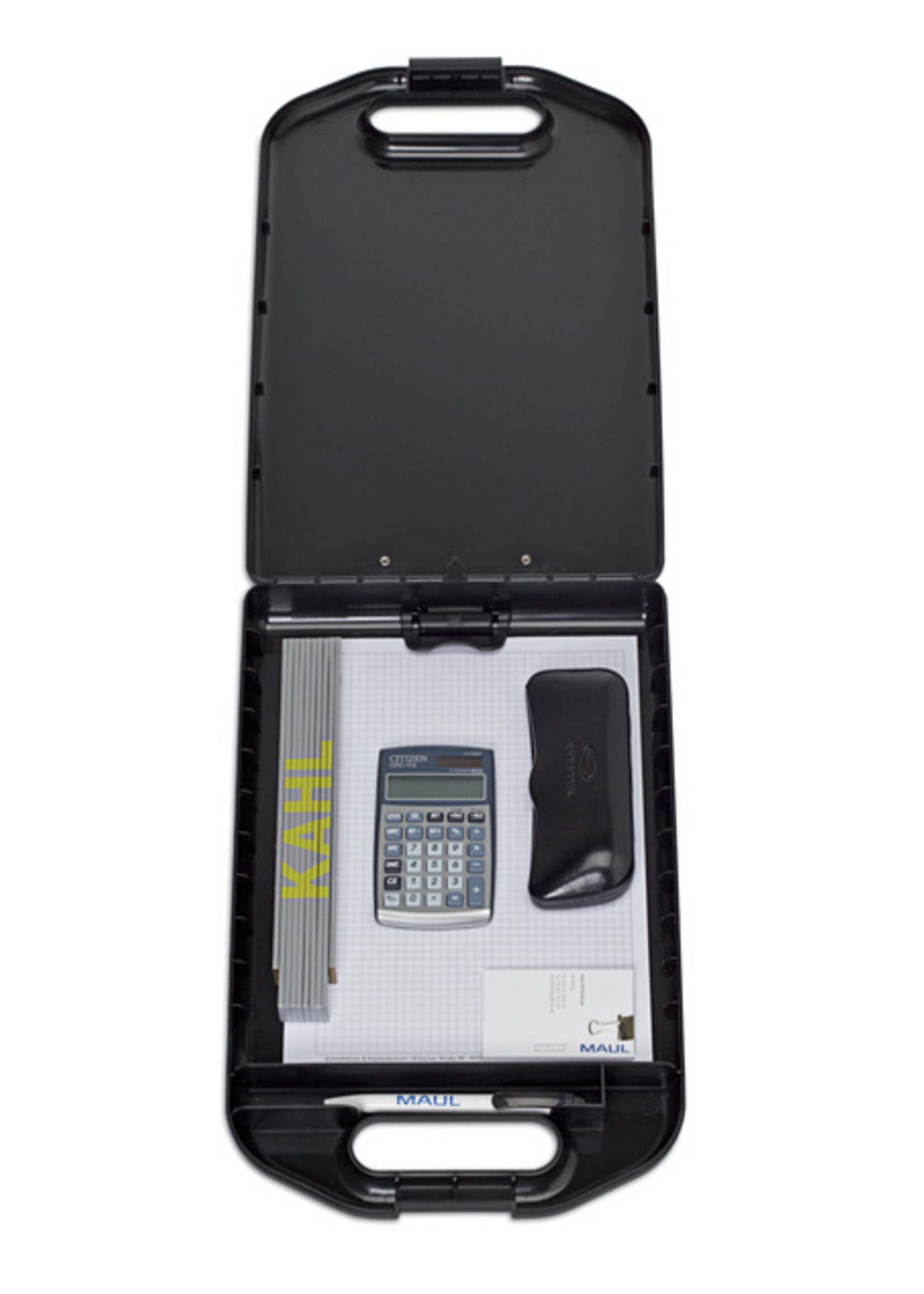 MAUL Klembordkoffer MAULbreed A4 staand met opbergvak large topopening PP zwart