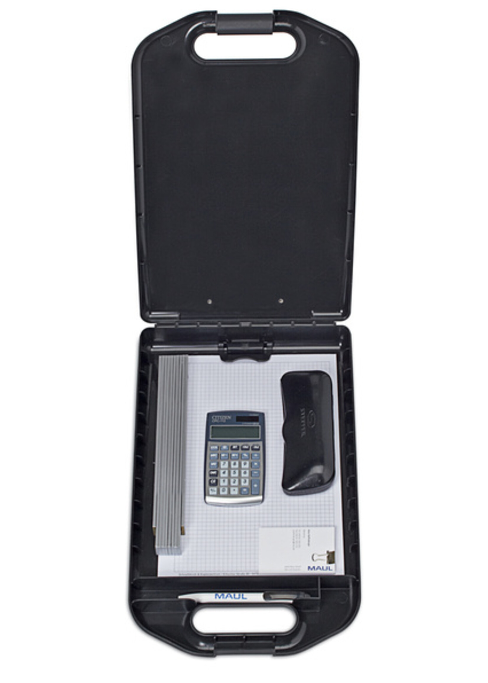 MAUL Klembordkoffer MAULbreed A4 staand met opbergvak large topopening PP zwart