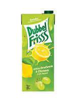 DubbelFrisss Fruitdrank DubbelFrisss witte druif citroen pak 1500ml
