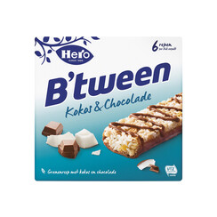Barre de céréales Hero B'tween coco chocolat 6 paks barre 25g