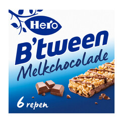 Barre de céréales Hero B'tween chocolat au lait 6 paks barre 25g