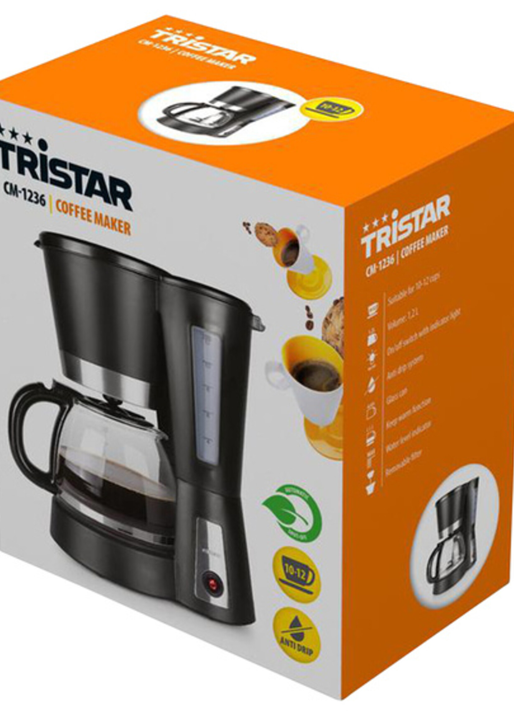 Tristar Koffiezetter Tristar CM-1236 1,2L 900W zwart