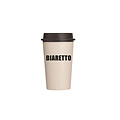 Biaretto Gobelet réutilisable Now Cup Biaretto avec couvercle crème/noir 340ml