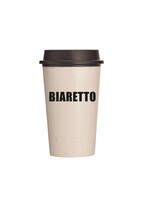 Biaretto Gobelet réutilisable Now Cup Biaretto avec couvercle crème/noir 340ml