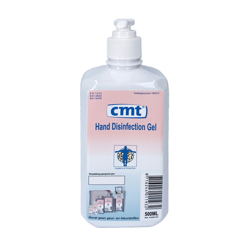 CMT Handdesinfectie CMT systeemfles met pomp alcoholgel 500ml