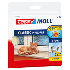 Joint de calfeutrage Tesa Moll 05390 Forme P 9mmx6m blanc