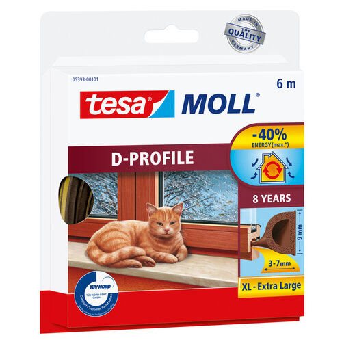 Tesa Joint de calfeutrage Tesa Moll 05393 Forme -D 9mmx6m brun