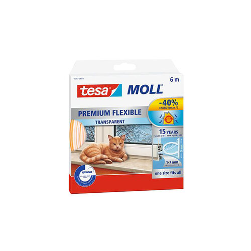 Tesa Ruban de calfeutrage Tesa moll 05417 flexible 6m transparent