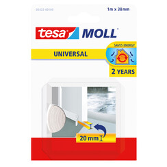 Ruban de calfeutrage Tesa Moll 05422 bas de porte 38mmx1m blanc