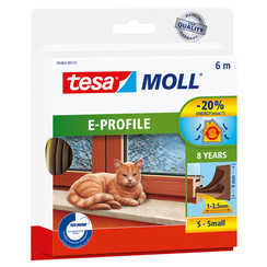 Ruban de calfeutrage Tesa Moll 05463 Forme E 9mmx6m brun