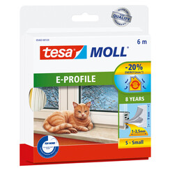 Ruban de calfeutrage Tesa Moll 05463 Forme E 9mmx6m blanc