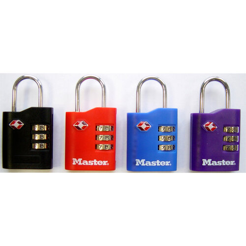 Master Lock Cadenas Masterlock combinaison 3 chiffre TSA 2 cadenas assorti 30mm