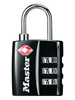 Master Lock Hangslot Masterlock 3-cijfer combinatie TSA zwart 30mm