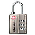 Master Lock Cadenas Masterlock combinaison 3 chiffres TSA nickelé 30mm