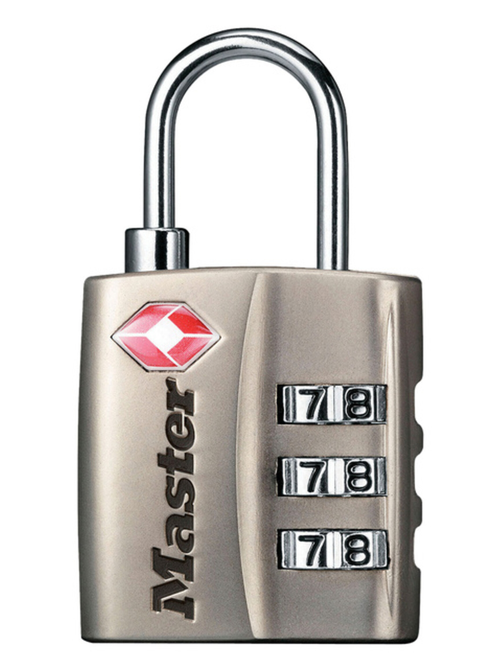 Master Lock Cadenas Masterlock combinaison 3 chiffres TSA nickelé 30mm