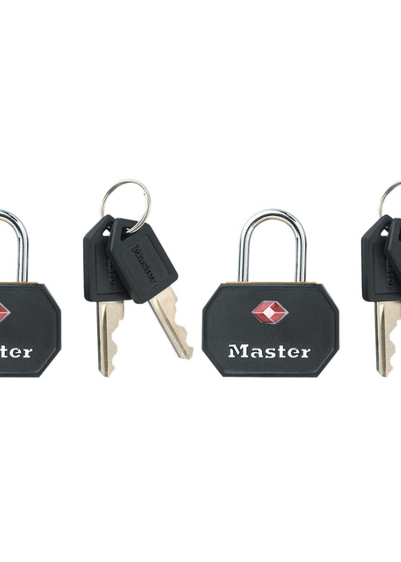 Master Lock Cadenas Masterlock 2 à verrouillage égal alu TSA noir 30mm
