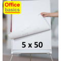 Office Basics 5 x Flipoverpapier Office Basics 65x100cm 50vel opgerold  - 35651E