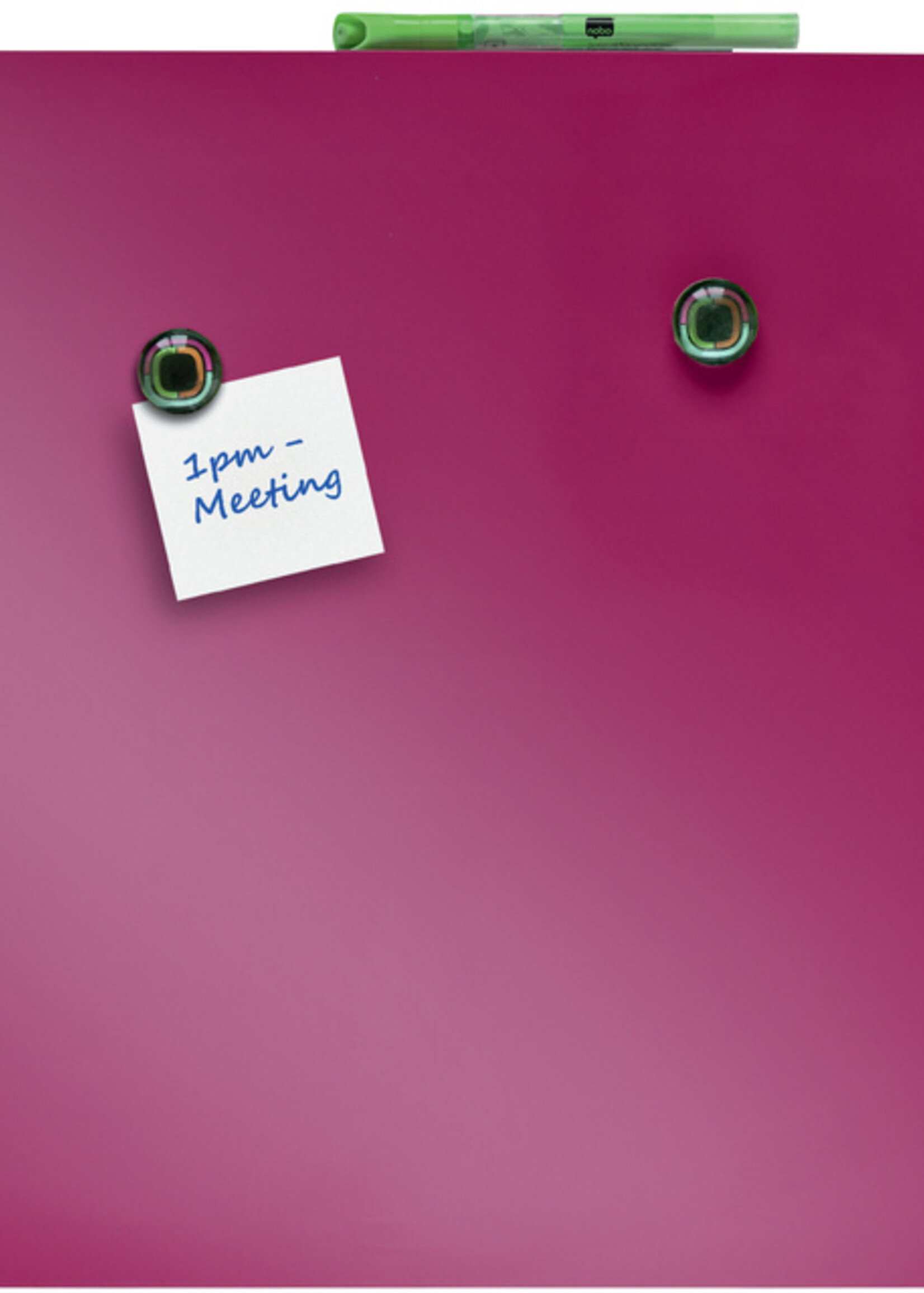 Nobo Whiteboard Nobo tegel 36x36cm roze magnetisch