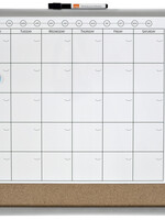 Nobo Whiteboard Nobo magnetische planner met prikbord van kurk 585x430mm